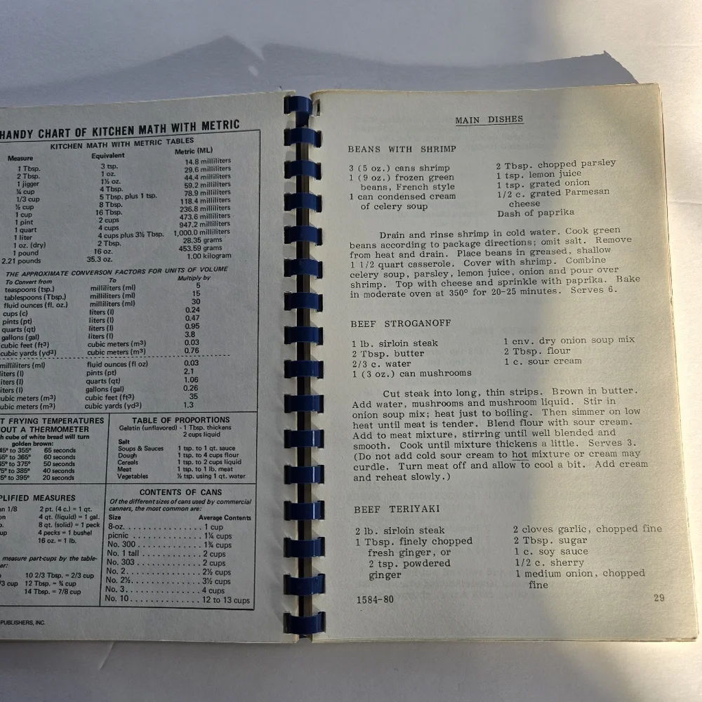 Ledyard Center School Community Vintage Cookbook 1980 Connecticut Spiral Bound